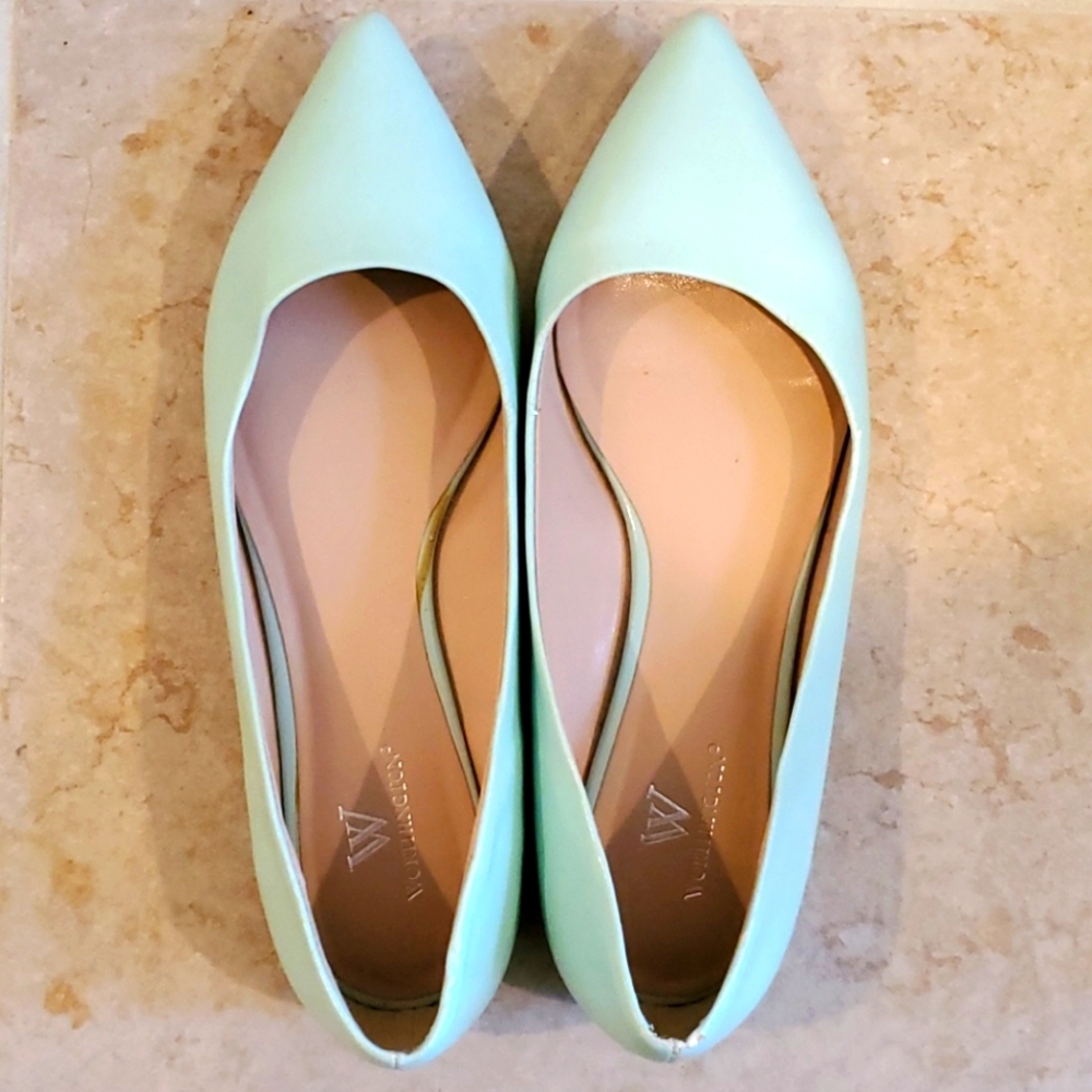 Worthington Flat Shoes, Size 7, Mint Blue Green